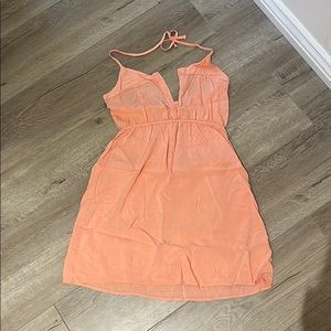 Peach halter top dress